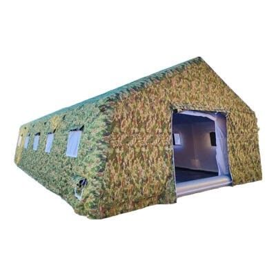 Inflatabile Comando di salvataggio antincendio esterno impermeabile Tenda in PVC spessita Custom Militare Verde 4 * 5 * 3.2m